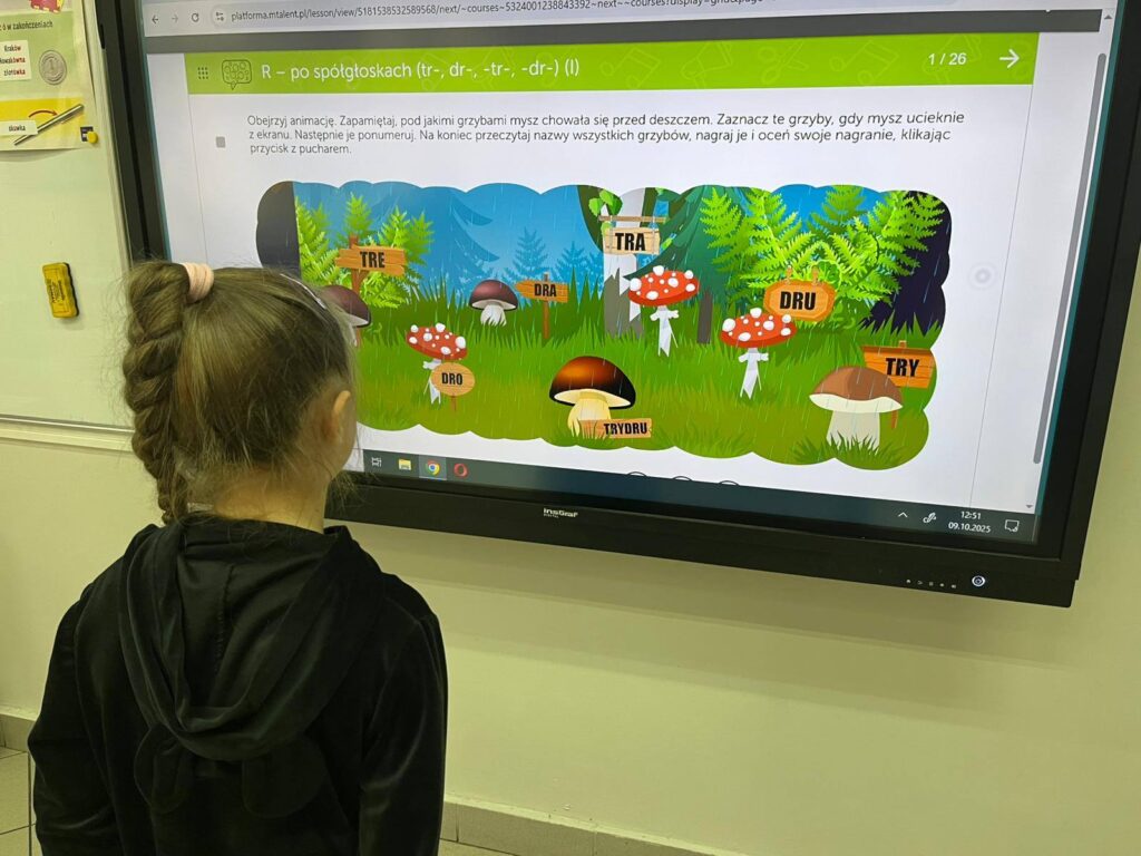 Praca z monitorem – wymowa trudnych głosek (tra, tru, dru, trydru itp.)